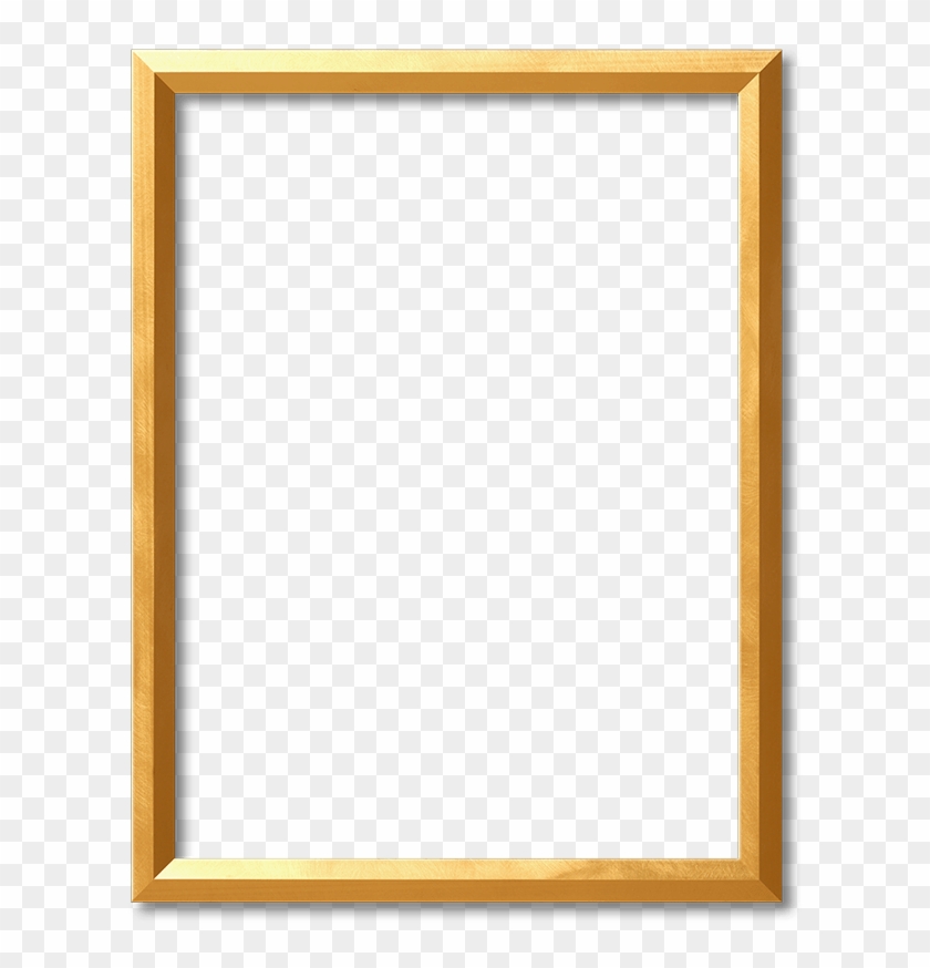 38mm Brushed Bronze Frame - Gold Rectangle Frame Clipart #2664383