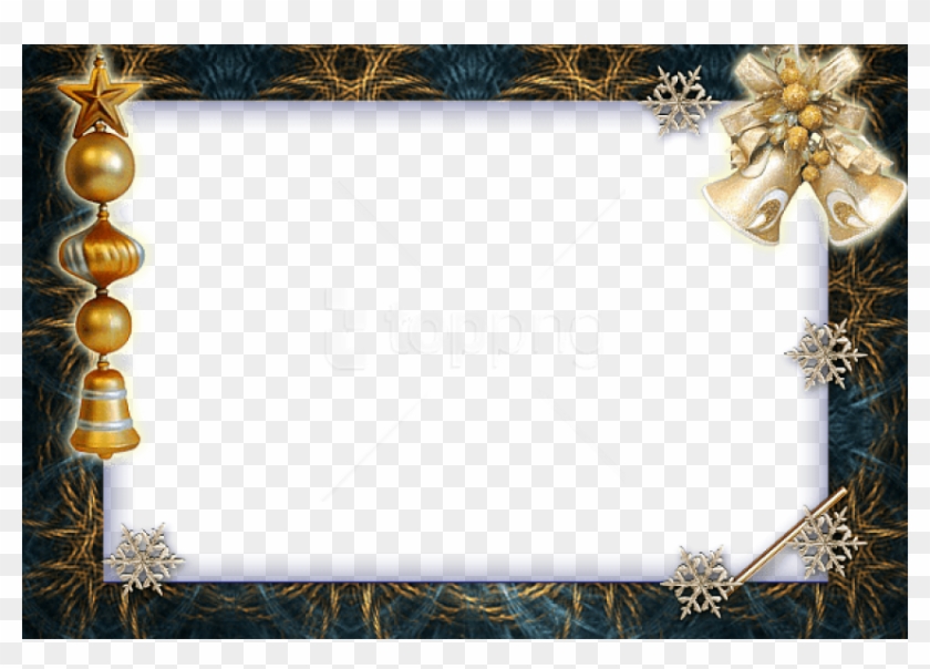 Blue Photo Frames Png - Santa Frame Transparent Clipart