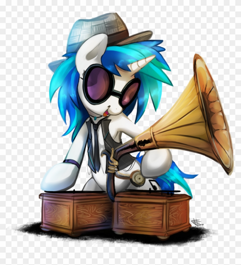 Fidzfox, Clothes, Dj Pon 3, Female, Gramophone, Hat, - Mylittlepony Clipart #2664718