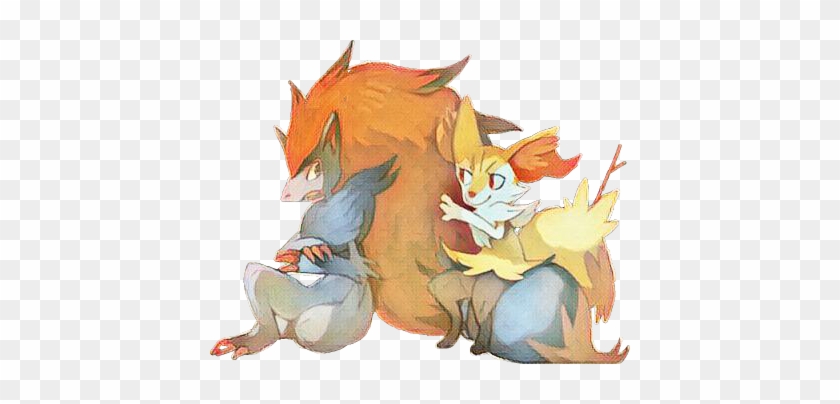 #pokemon #pokémon #zoroark #roussil #braixen #feu #fire - Braixen X Zoroark Clipart #2666083