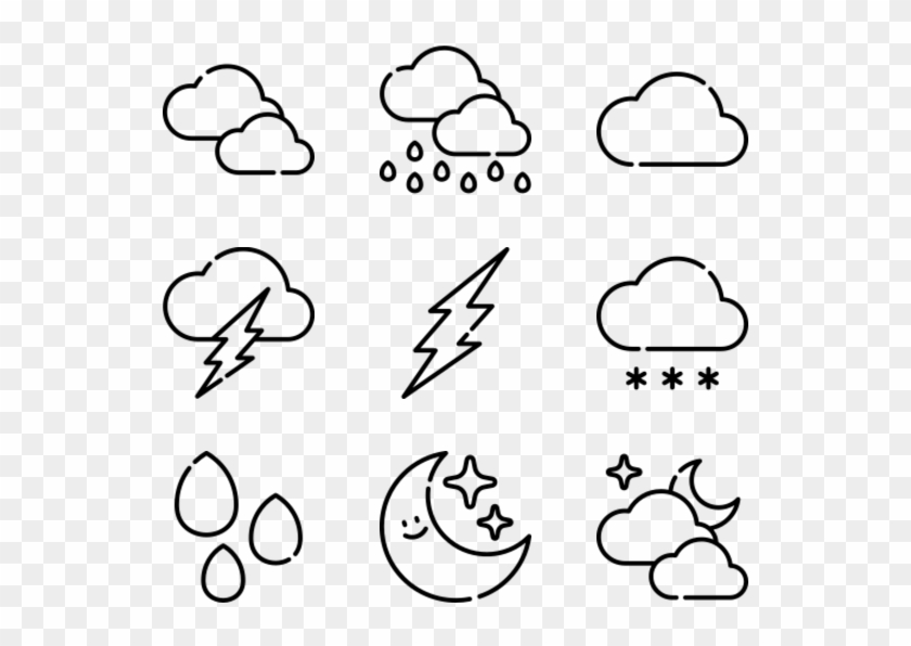 Weather - Line Art Clipart
