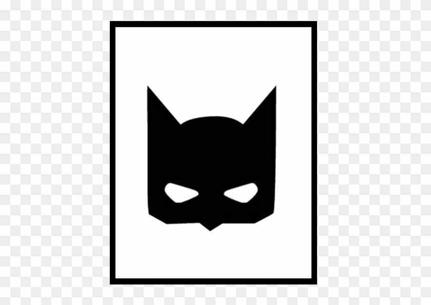 Batman Mask Wall Print Petite Bello - Batman Mask Clipart - Png Download