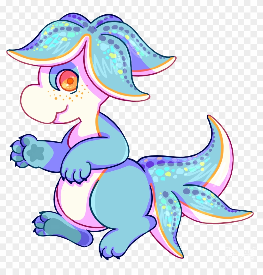 Blue Starfish - Cartoon Clipart