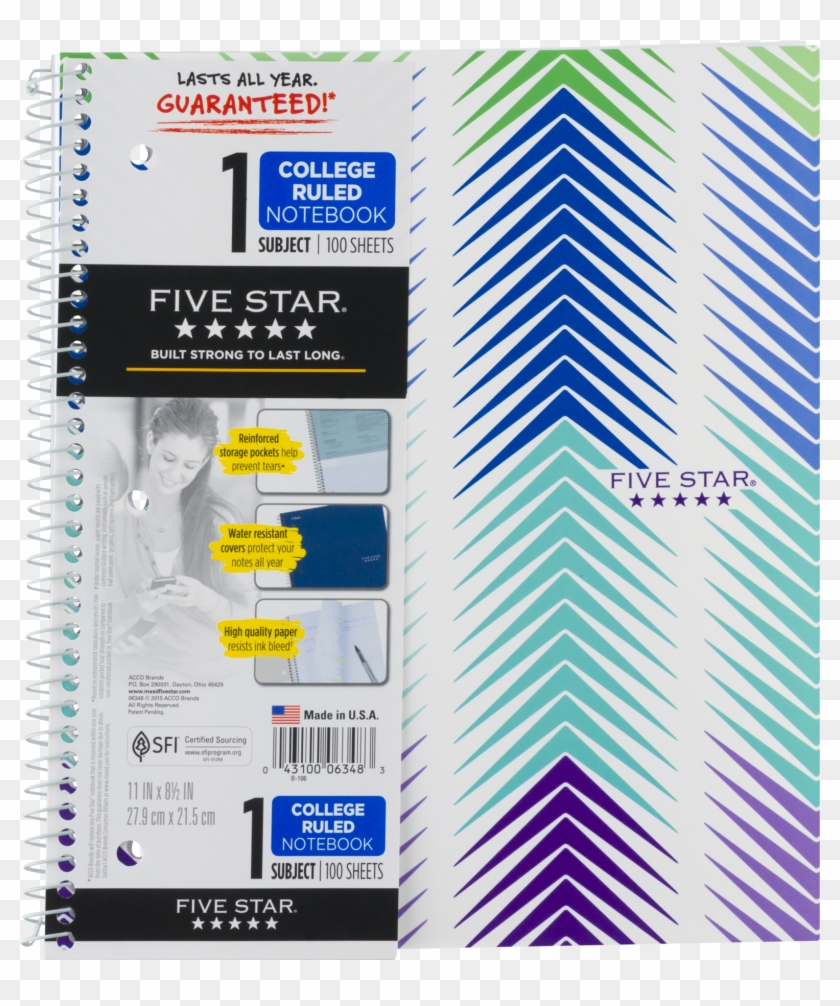 Notebook Transparent All Star - Five Star Notebook Clipart