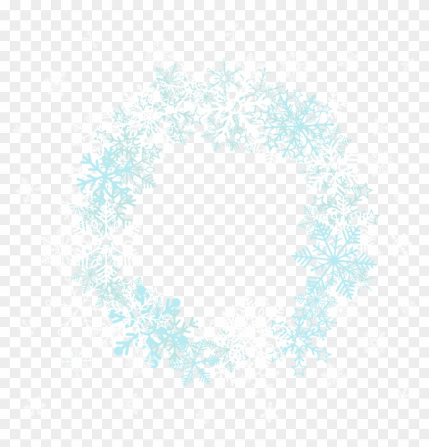 Snowflake Border Frame Png Clipart #2668321