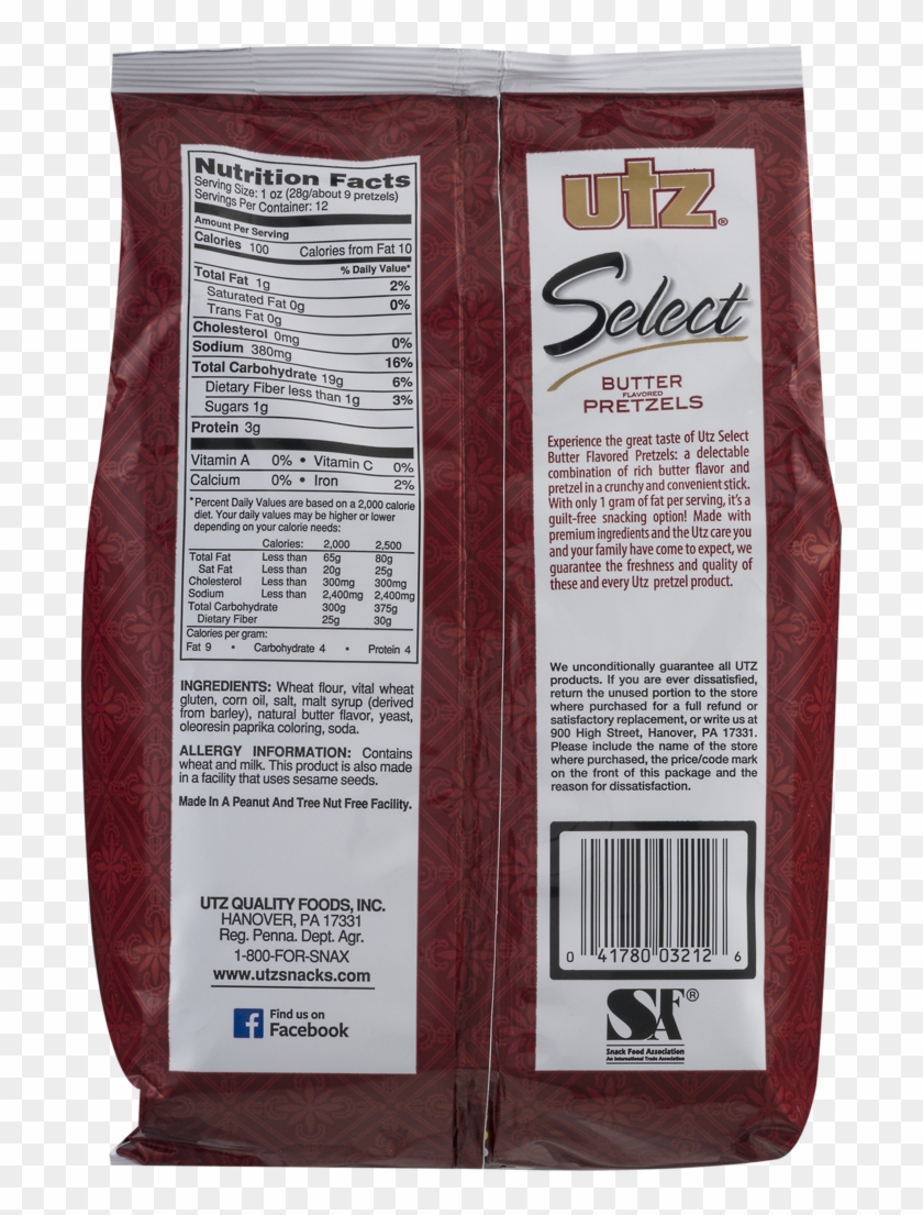 Utz Chocolate Covered Pretzels Ingredients Clipart #2669747
