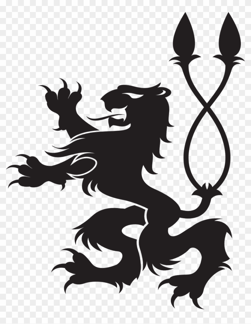 Lion Heraldic Animal Double Tail Png Image - Royal Lion Clipart #2670226