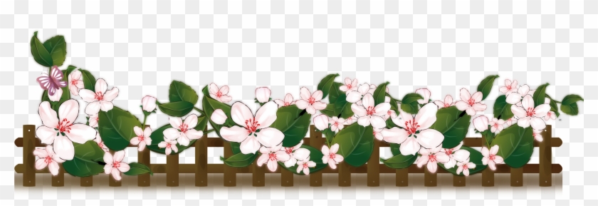 Fence Vector Flower - Background Babies Bed Clipart #2670328