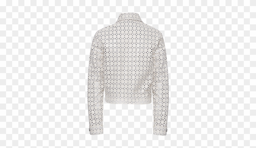 Embroidered Faux-leather Jacket - Sweater Clipart