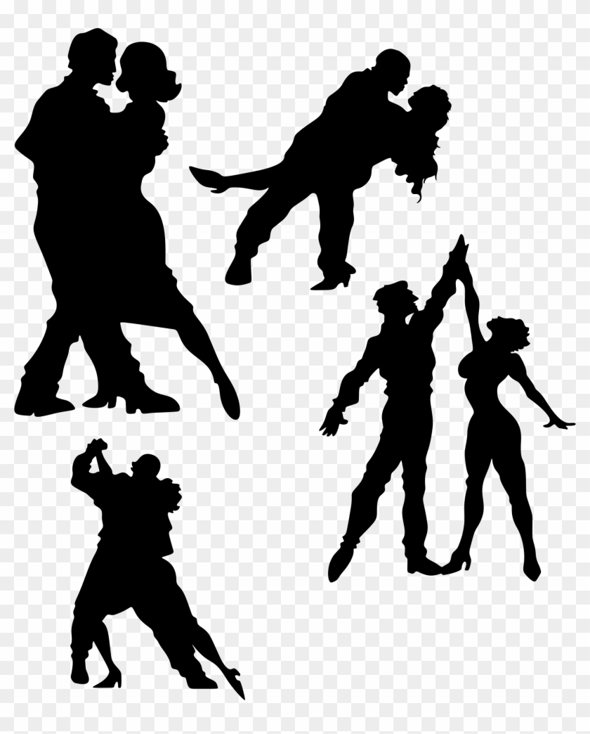 This Free Icons Png Design Of Dancing Couples Silhouette - Танцующая Пара Наклейка Clipart