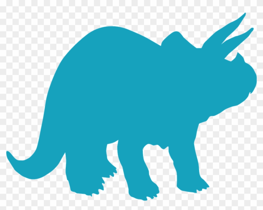 Blue Dinosaur Silhouette Clipart Free - Png Download ...
