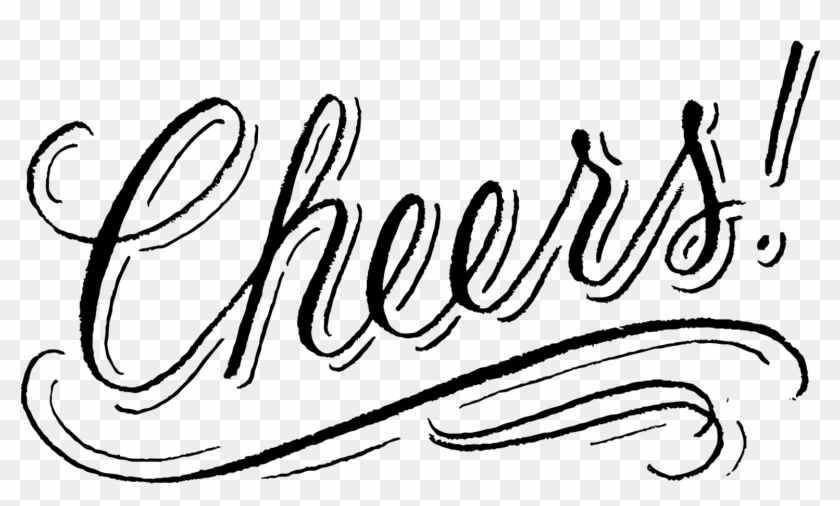 Cheer Drawing Heel Stretch - Calligraphy Clipart #2671465
