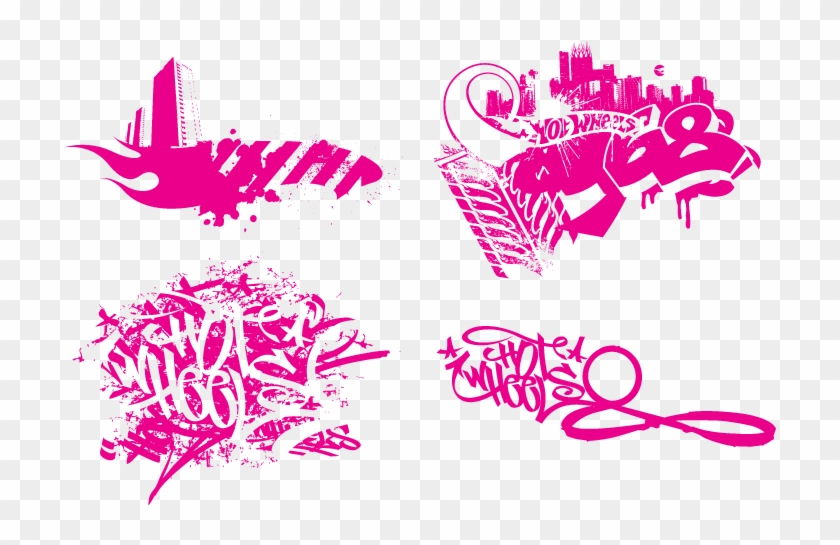 The Chop Inspired Designs Below Were Made Entirely - Pink Hot Wheels Logo Clipart #2671765