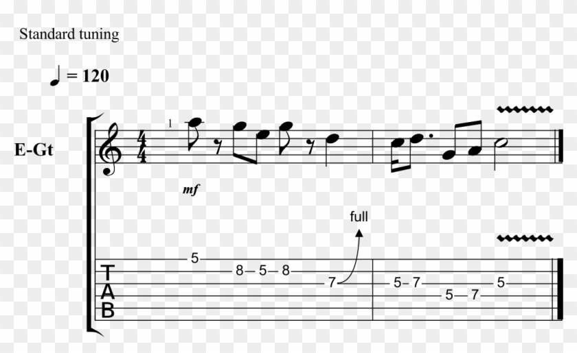 Simple Melody With Rests And Enhancement Through Bent - Angus Young Licks Clipart