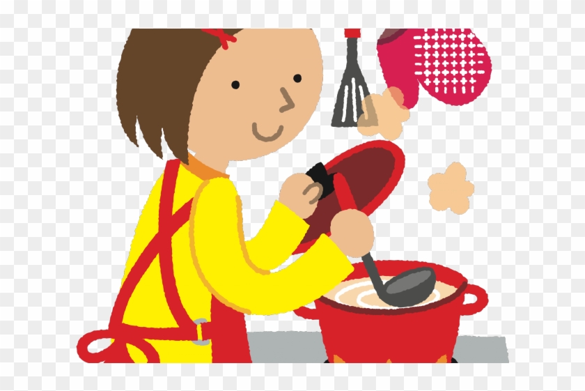 Lady Cooking Cliparts - Clipart Image Of Cooking - Png Download