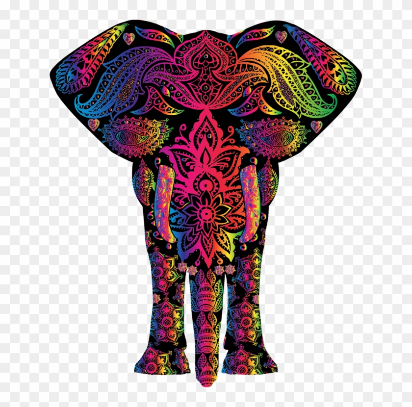 Iphone Art Drawing Watercolor Painting Web Design - Colorful Elephant Clipart