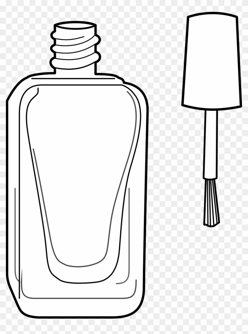 How To Remove Spray Paint From Plastic With Nail Polish - Nail Polish Clipart Black And White - Png Download