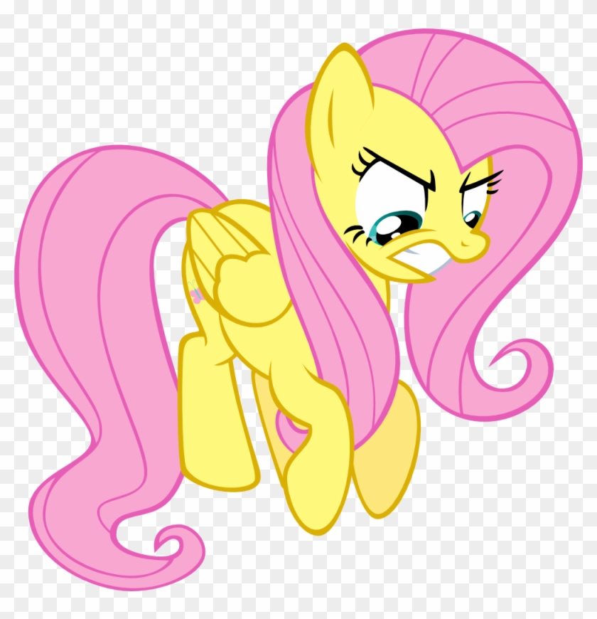 Uploaded - Mlp Fluttershy Angry Vector Clipart