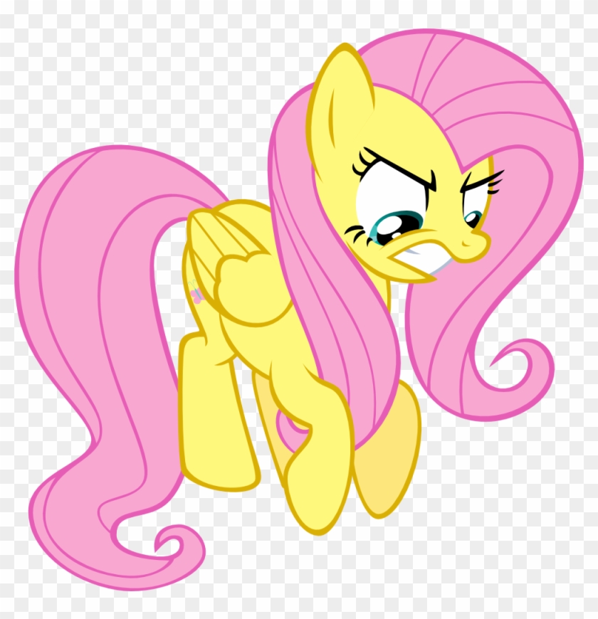Uploaded - Mlp Fluttershy Angry Vector Clipart #2674686