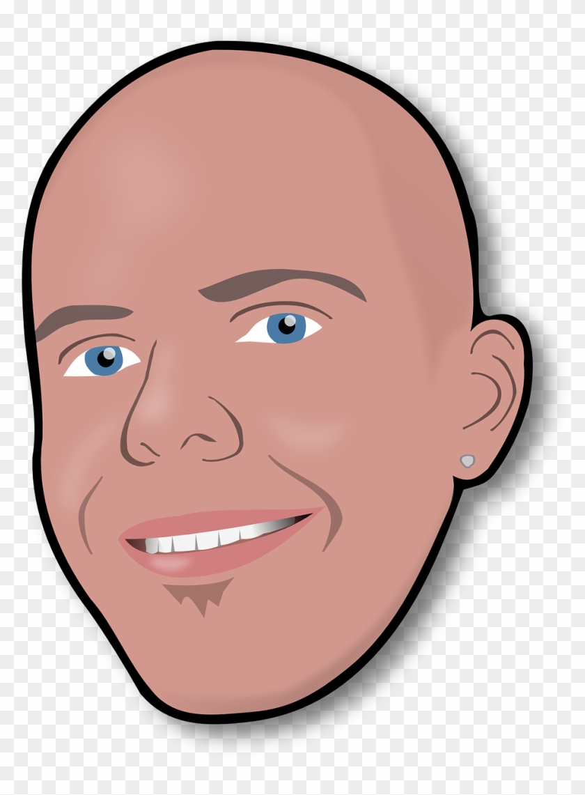 Bald Head Man Bald Avatar Head Png Image - Smile Man Vector Clipart #2674842
