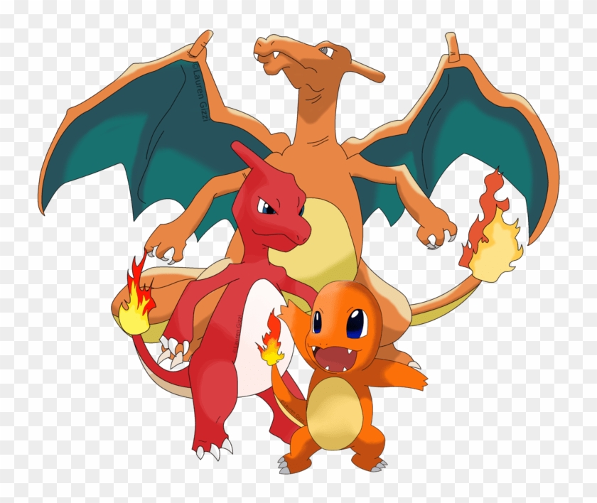 And We Finally Get To One Of The Original Starter Pokemon - Pokemon Charmander Evolutions Clipart #2675192