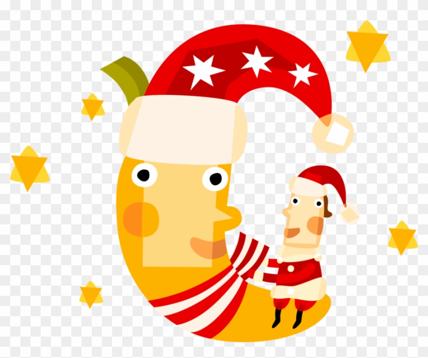 Vector Illustration Of Santa Claus, Saint Nicholas, - Papai Noel Lua Png Clipart #2675960