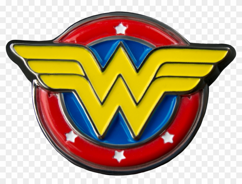 Logo Colour Enamel Lapel Pin - Wonder Woman Logo Clipart #2675963