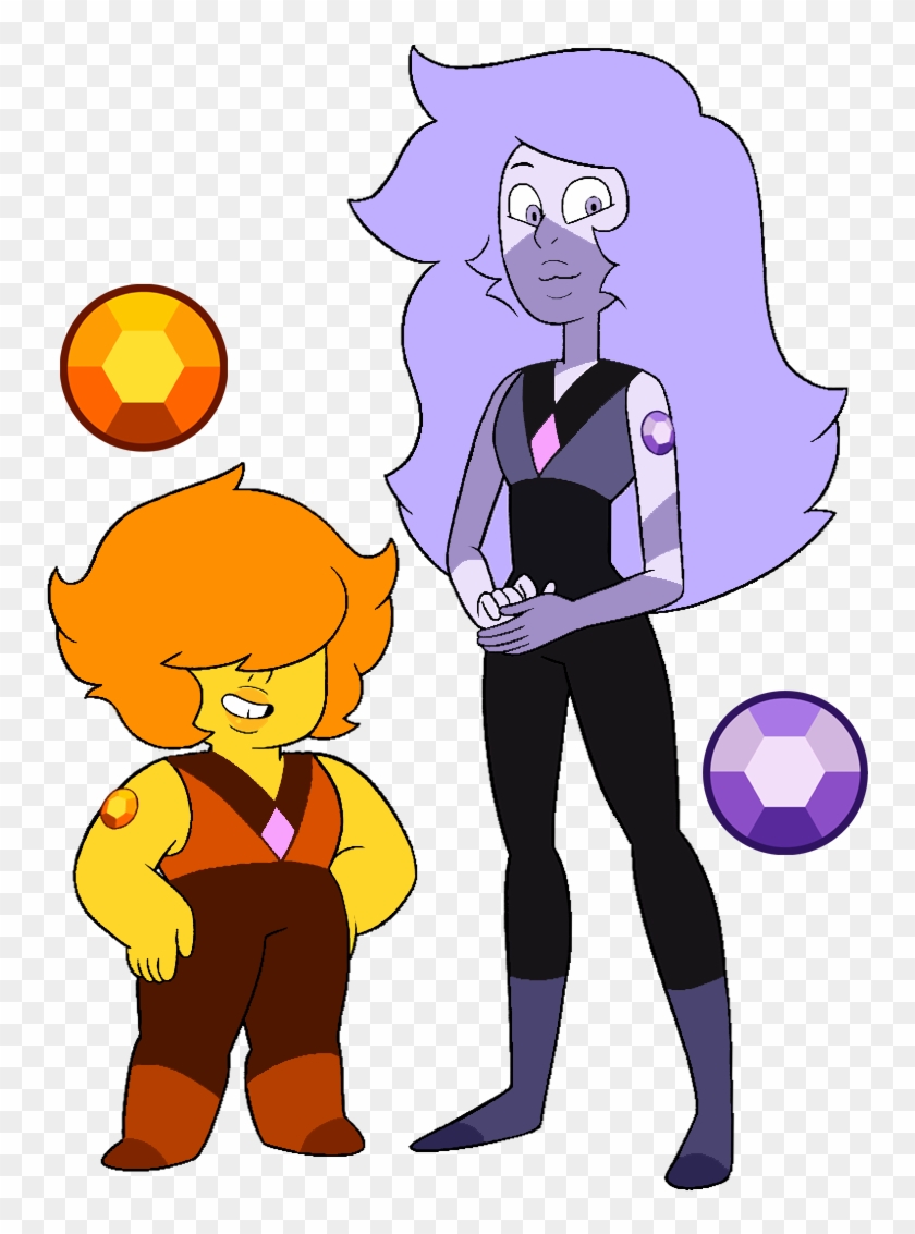 Kjd Madeira Citrine And Chevron Amethyst - Steven Universe Amethyst Gemsona Clipart
