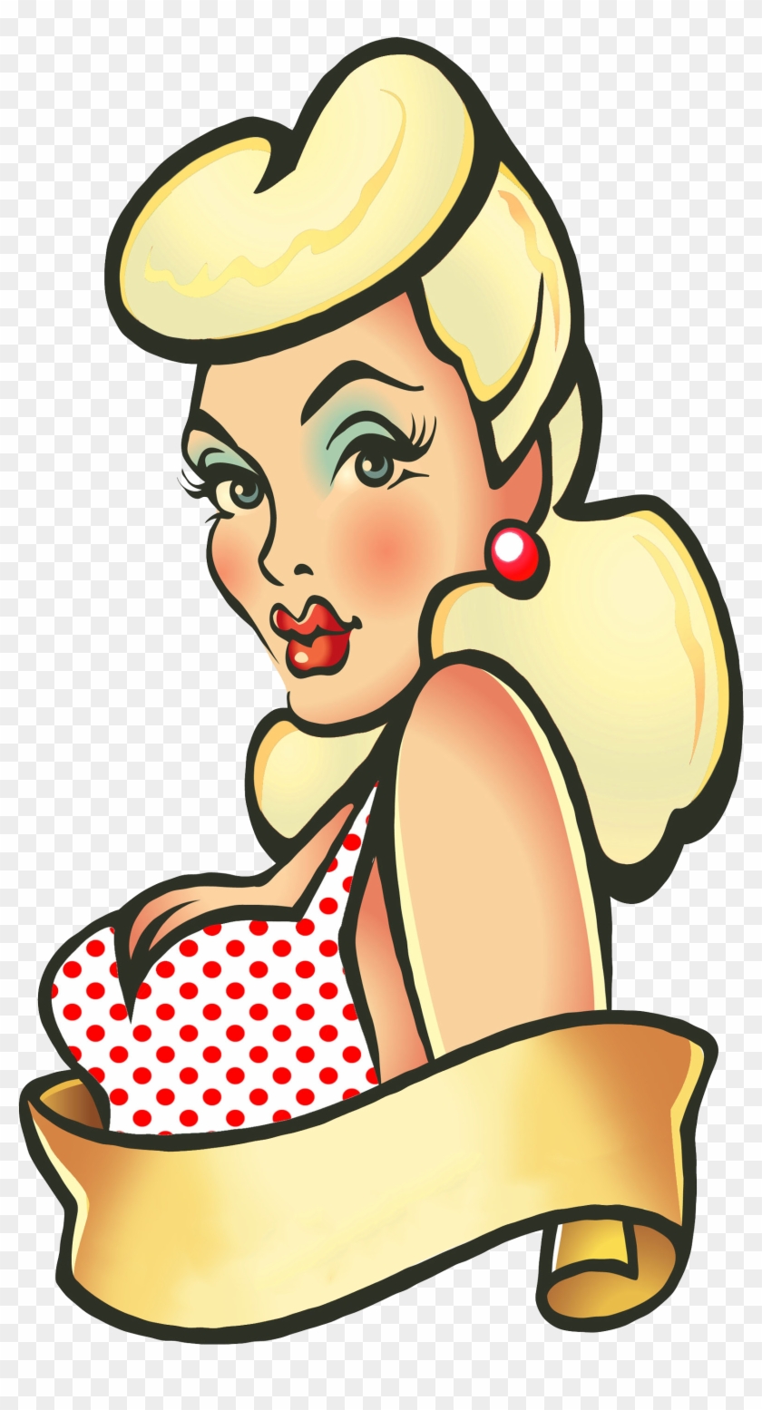 Pinup Vector Vintage Pin Up Girl - Pin Ups Retro Estilo Pin Up Clipart