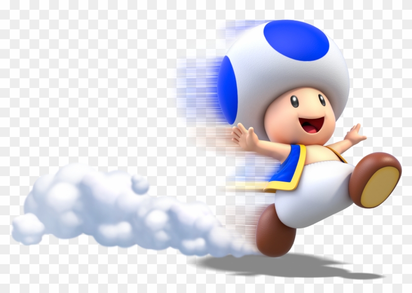 Toad - New Super Mario Bros U Deluxe Blue Toad Clipart