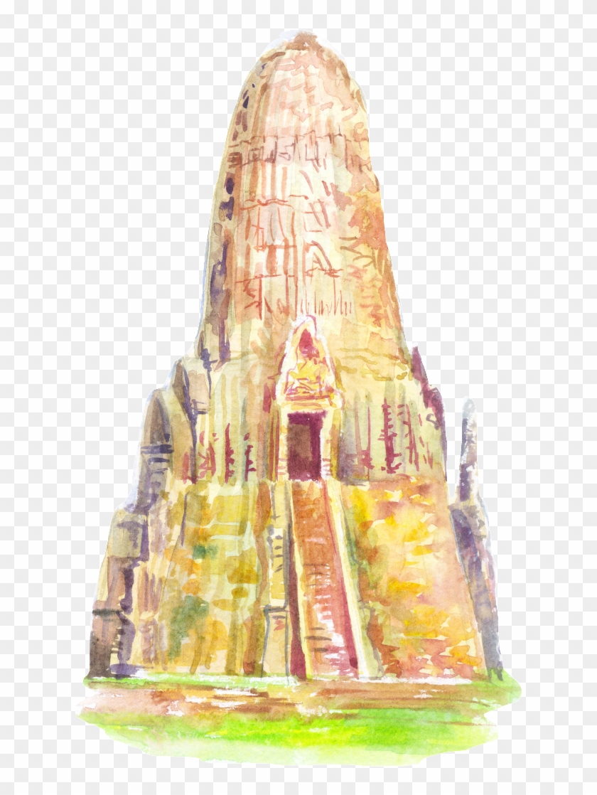 Hand Painted Old Castle Png Transparent - Illustration Clipart #2678142