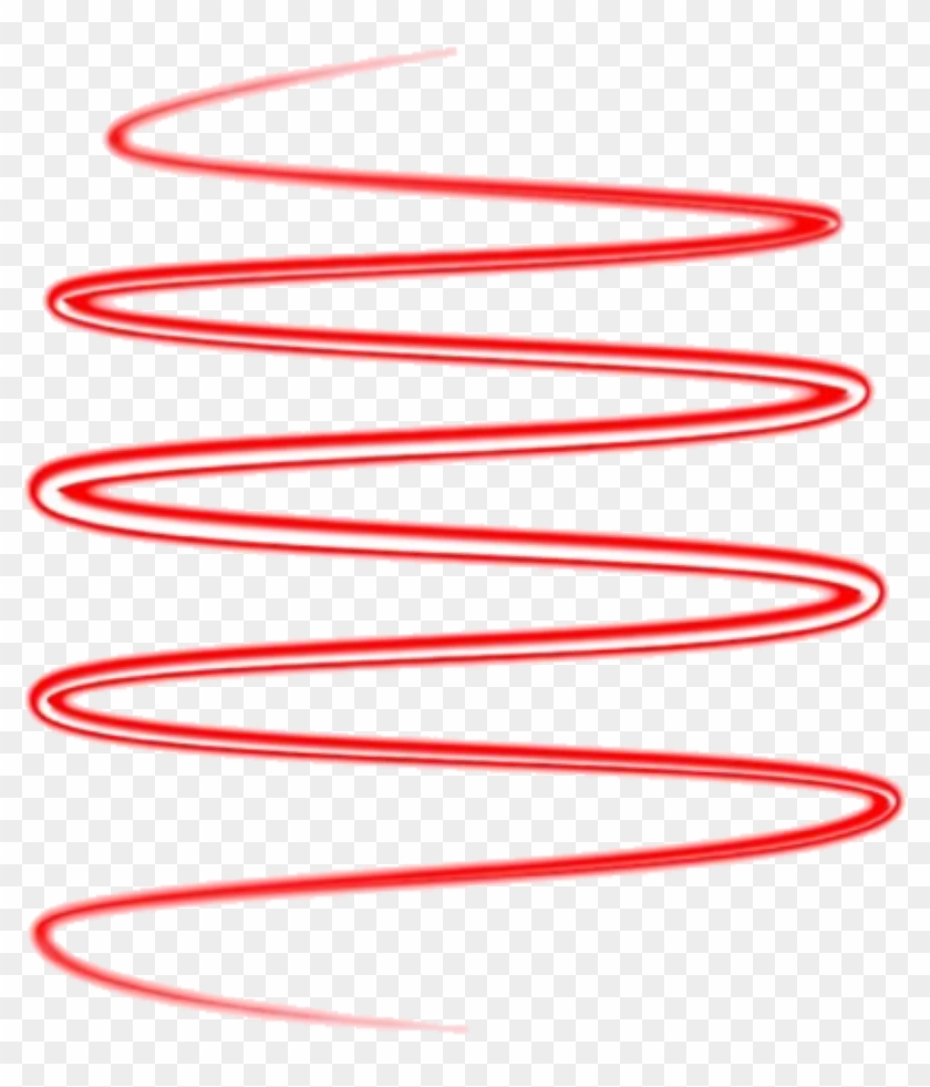 #neon #red #swirl #neonspiral #spiral #neonswirl #line - Fios De Luz Para Photoscape Clipart