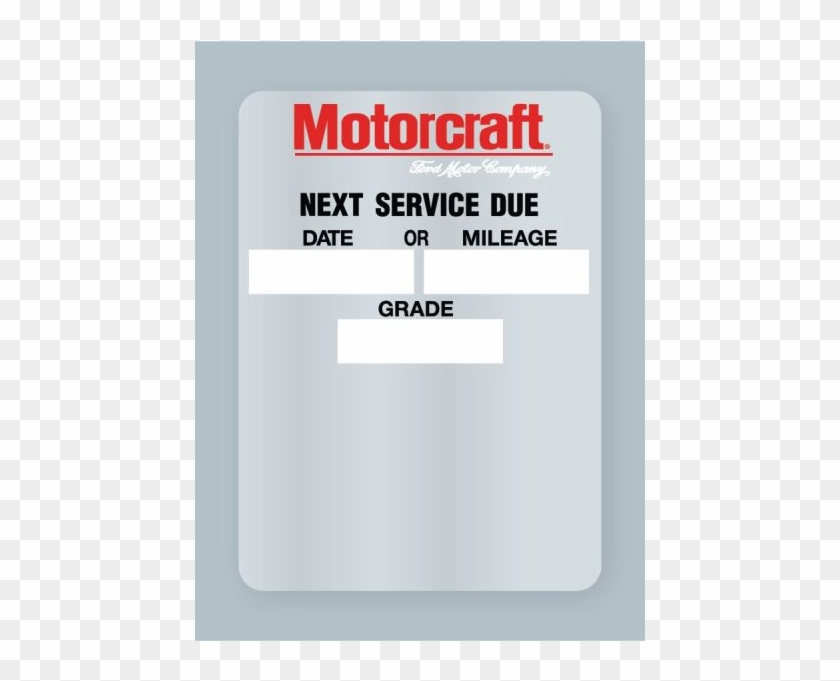 Motocraft Oil Change Stickers - General Supply Clipart #2679515
