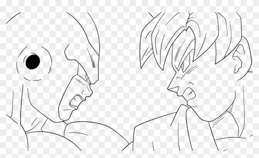 Frieza Vegeta Line - Goku Fights Frieza Coloring Pages Clipart