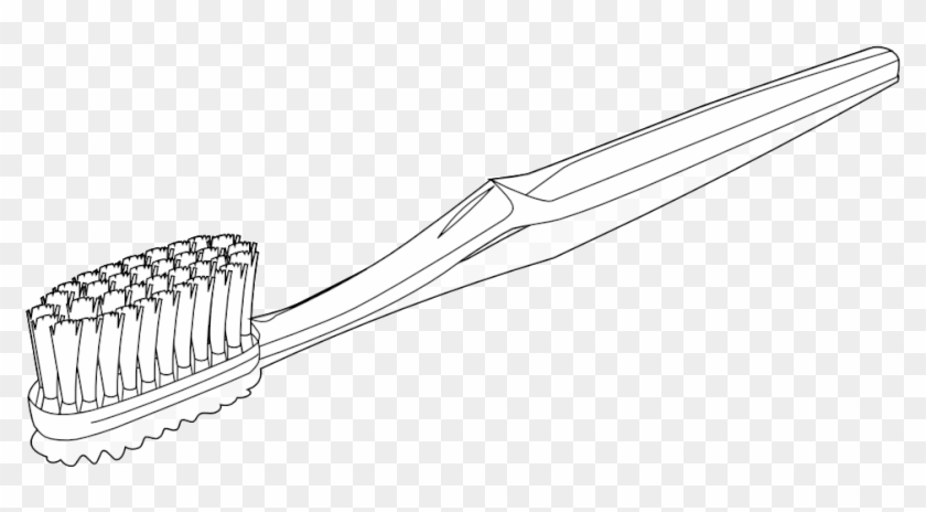 Banner Black And White Library Collection Of Toothbrush - Outline Image Of Tooth Brush Clipart #2679632