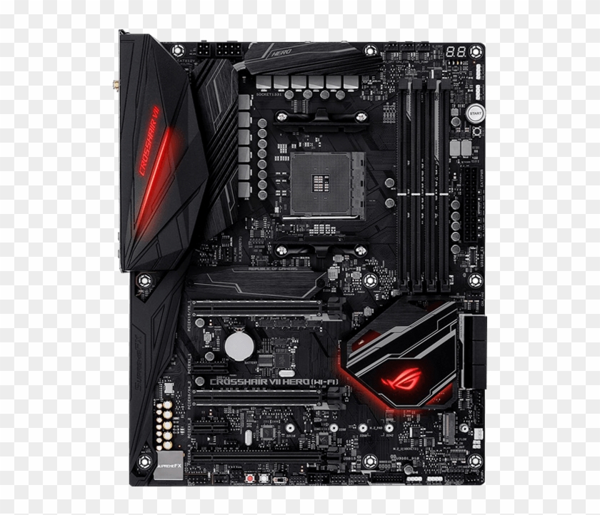 Rog Crosshair Vii Hero , Amd X470 Chipset, Am4, Atx - Asus Rog Crosshair Vii Hero Clipart #2680147