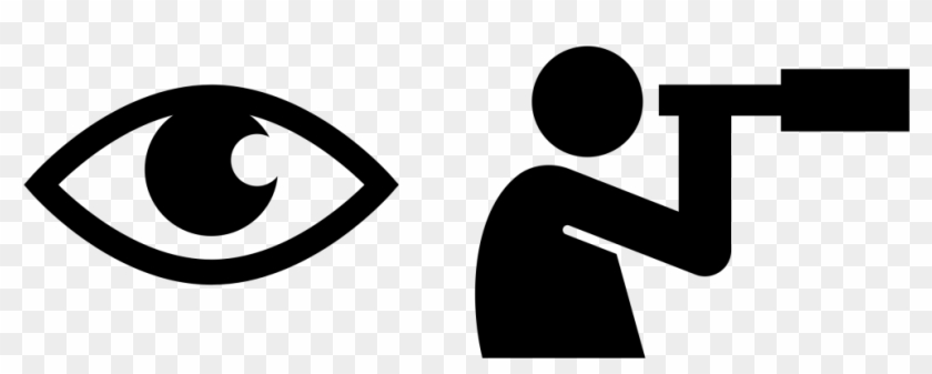 Eye Icon And Alternative Icon For Observe Action - Observation Icon Clipart