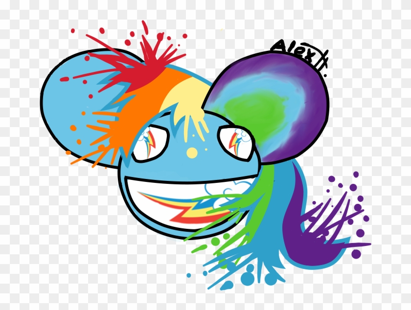 Anon3mau5 Deadmau5 Logo Rainbow Dash Safe Cartoon Clipart