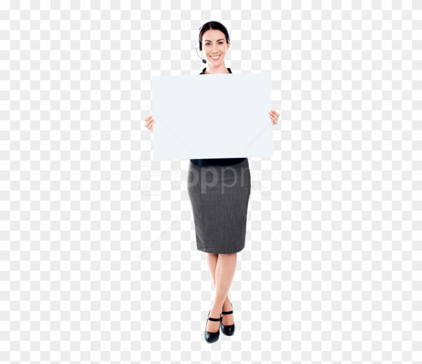Free Png Download Girl Holding Banner Png Images Background - Businessperson Clipart #2680875