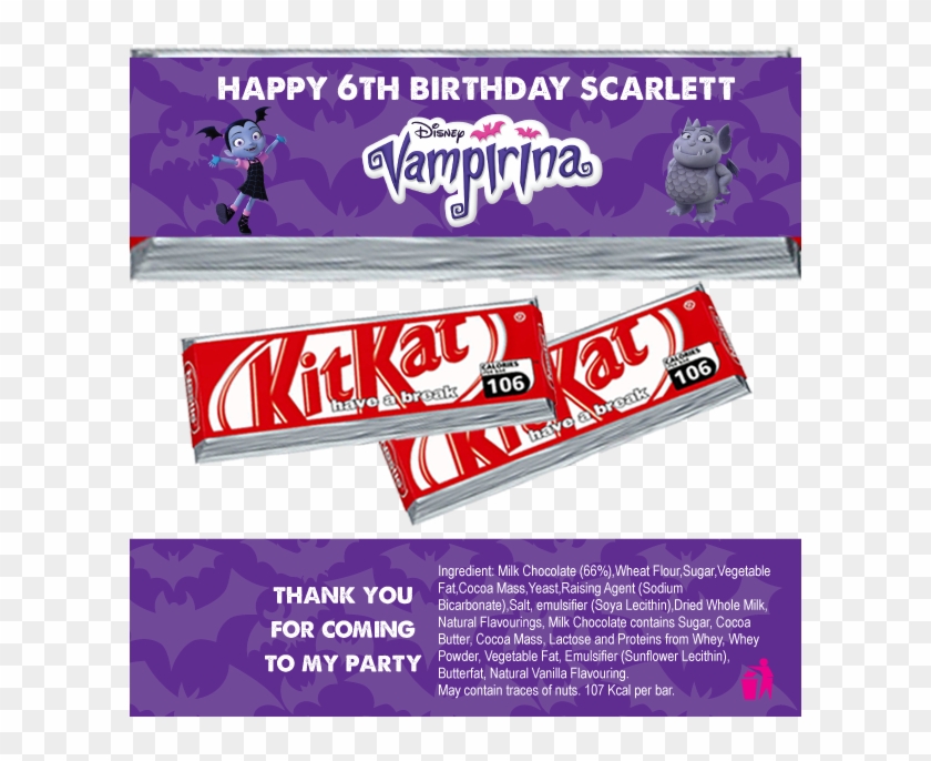 Vampirina Kitkat Wrappers - Peppa Pig Kit Kat Wrapper Clipart