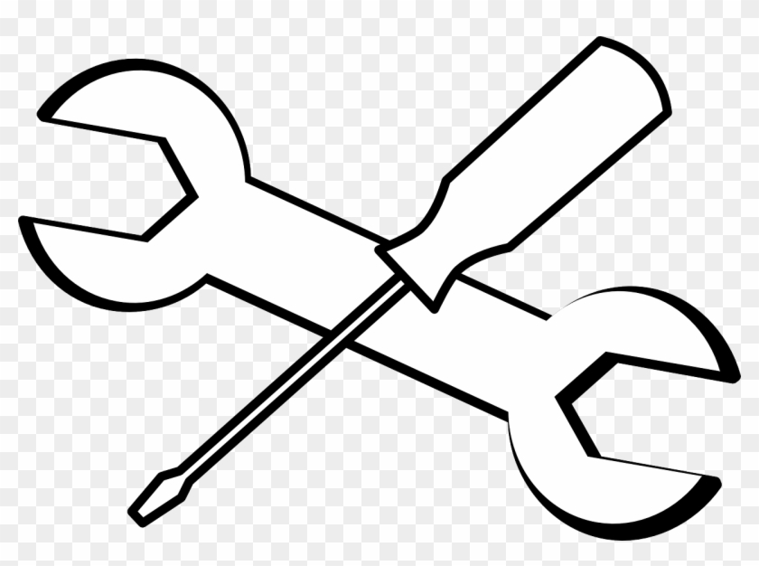 Wrench Screwdriver Tools Black Png Image - Tools Black And White Clipart