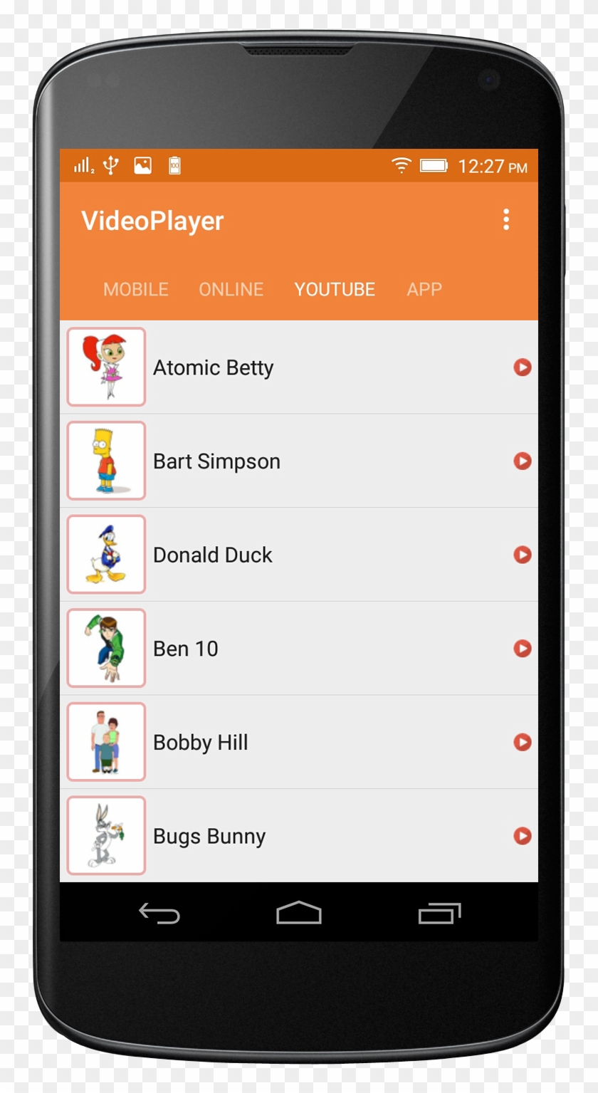 Local Video Player Android App - Smartphone Clipart