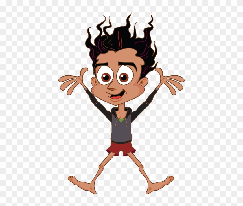 Mowgli-jumping - Cartoon Clipart