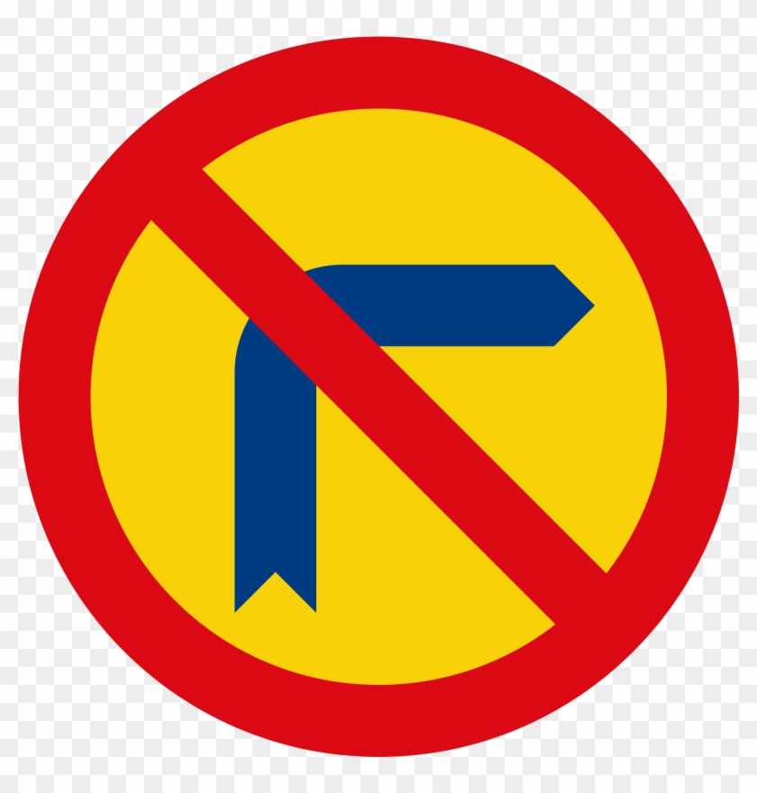 Do Not Turn Right Sign , Png Download - Road Signs Ireland No Parking Clipart