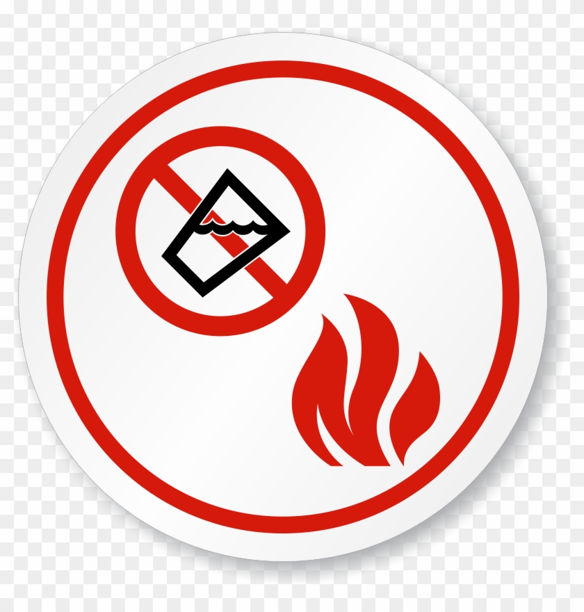 Do Not Extinguish With Water Iso Sign - Do Not Extinguish With Water Png Clipart