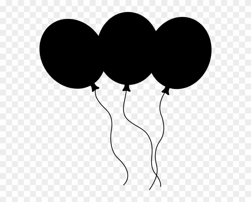 Black - And - White - Balloon - Clipart - Black Balloons Clip Art - Png Download