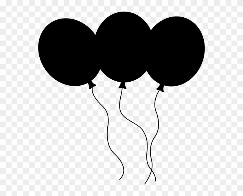 Black - And - White - Balloon - Clipart - Black Balloons Clip Art - Png Download #2683563