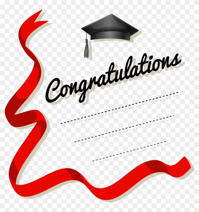 Transparent Ribbons Message - Graduation Design Vector Png Clipart #2683781