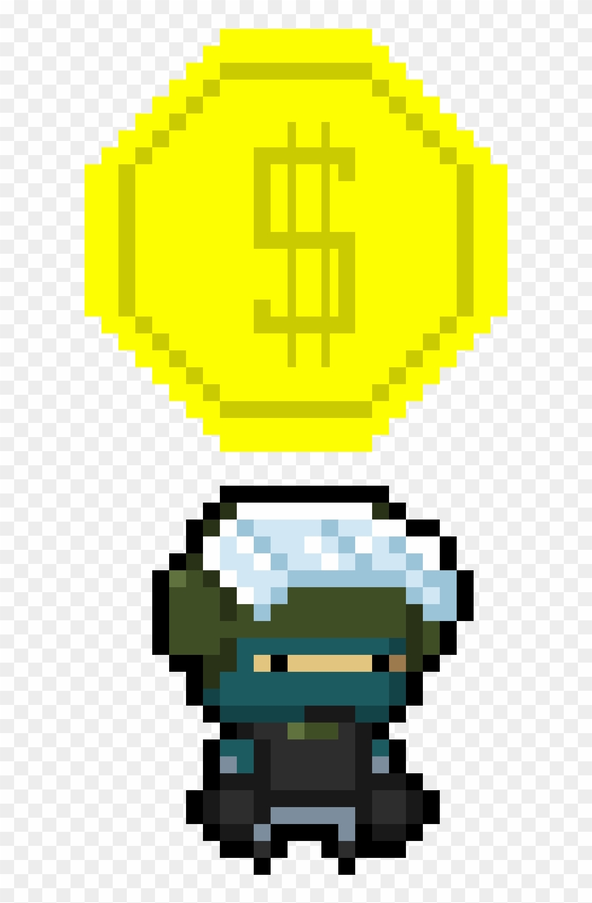 Giant Coin - Cute Simple Pixel Art Clipart