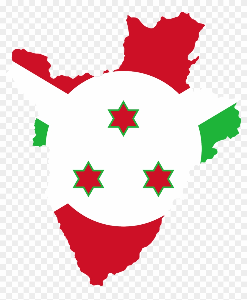 Burundi Flag Map Clipart